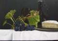 schilderij stilleven druiven met kaas
